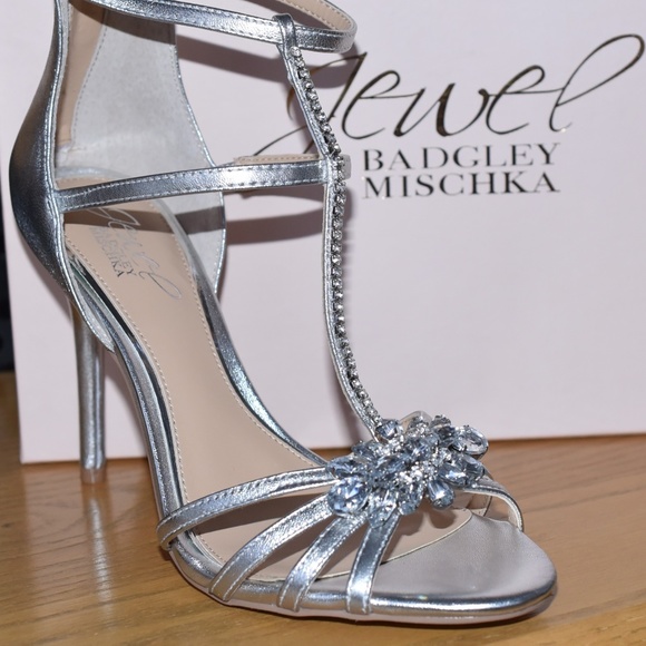 Jewel Badgley Mischka Shoes - Jewel Badgley Mischka Hazel Embellished T-Strap